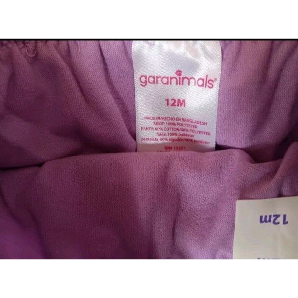 skirt 12 Months new Girls Garanimals Tooling with bloomers attached purple - Picture 5 of 5